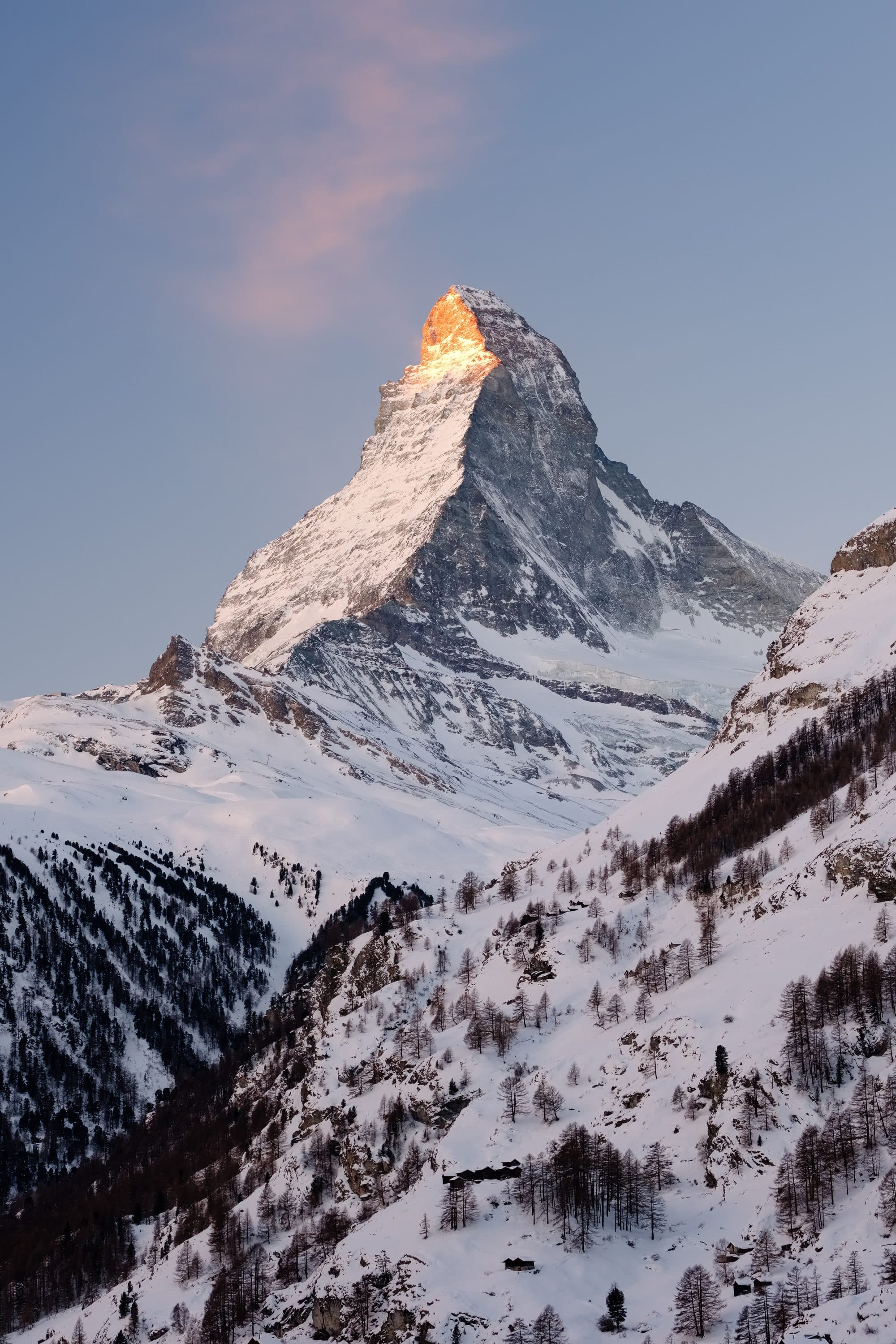 The Matterhorn at dawn, Swiss Alps