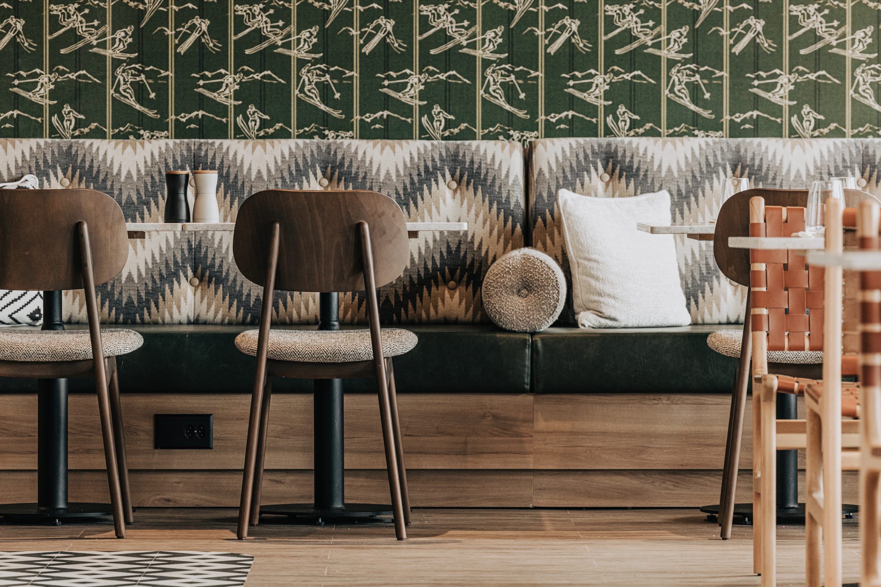 Restaurant interior at a Vertell property